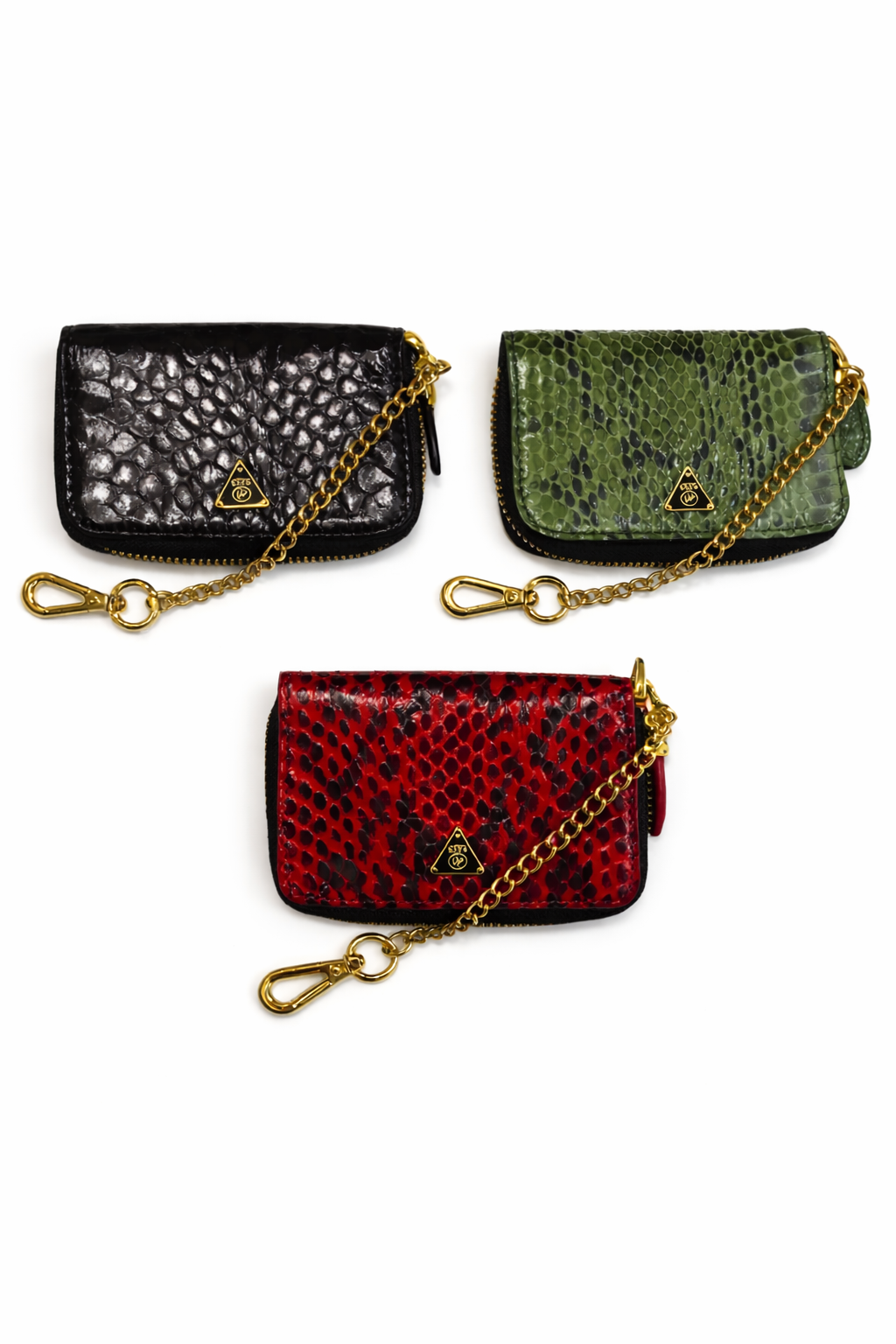 Mint Brand Cobra Coin Pouch Keychain – Red, Green & Black