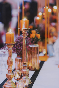 Metallic Gold Pillar Candles