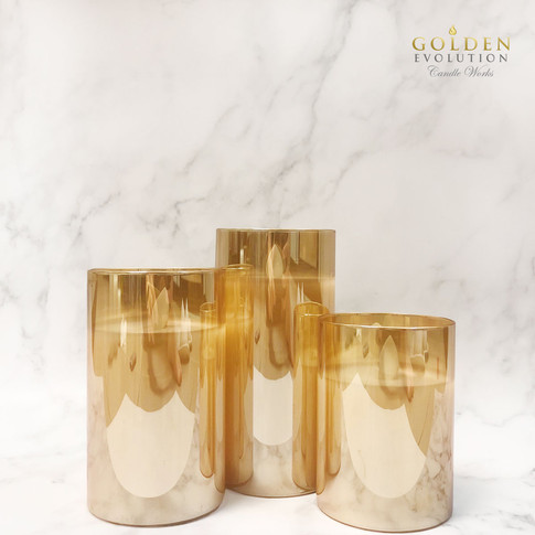 Glass LED Candle - Gold