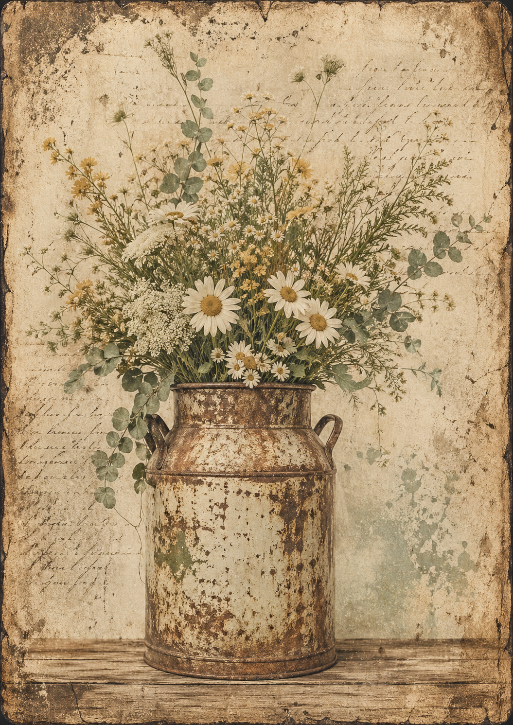 Milk cans with flowers DIGITAL DOWNLOAD ONLY