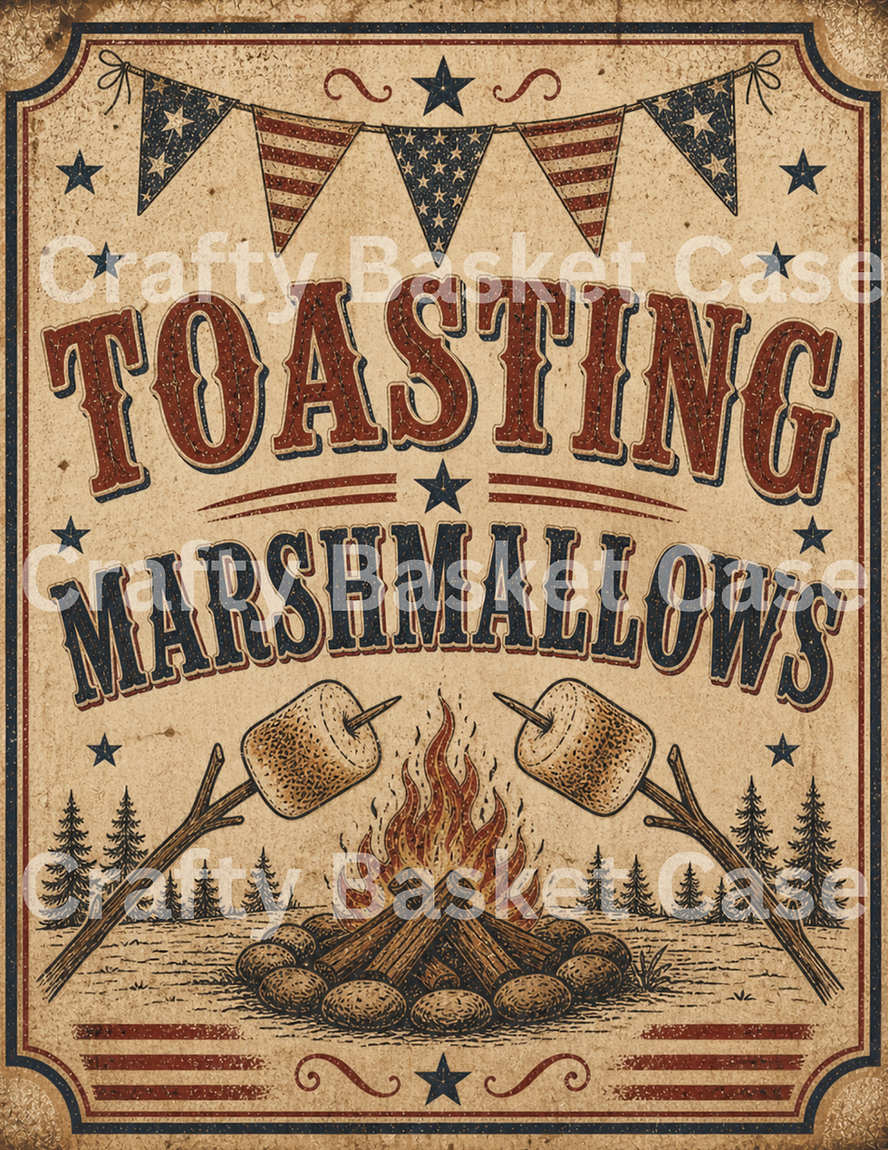 Thumbnail: Patriotic Campfire Marshmallows  DIGITAL  DOWNLOAD  ONLY