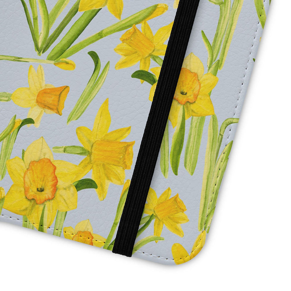 Thumbnail: Samsung Flip Phone Case – Watercolor Daffodils Pattern | Spring Floral Design