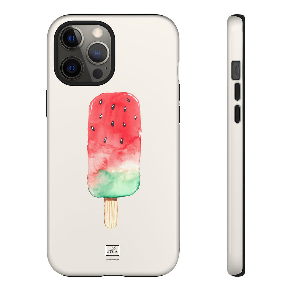 Thumbnail: Watercolor Colorful Popsicle Phone Case, Hand Painted Popsicle Design