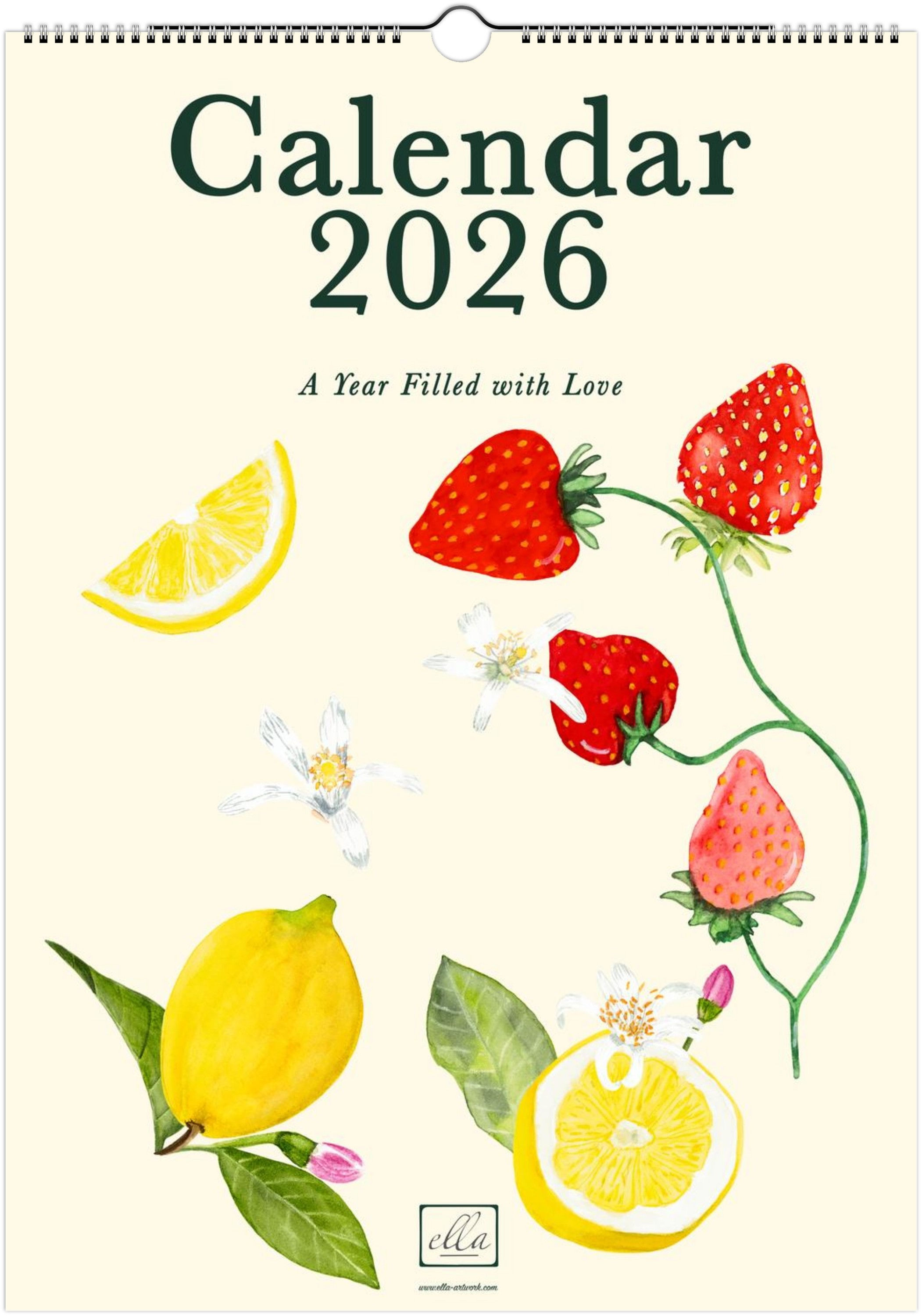 Wall Calendar - A Year filled with love A3