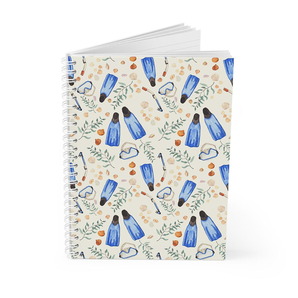Thumbnail: Spiral Notebook Oceanpattern