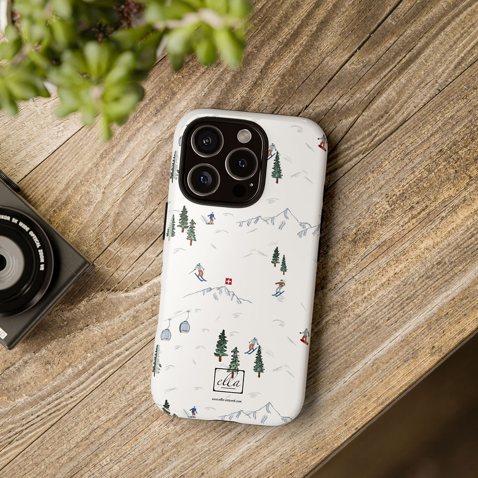 Thumbnail: Phone Case - Hand Drawn Alpine Pattern