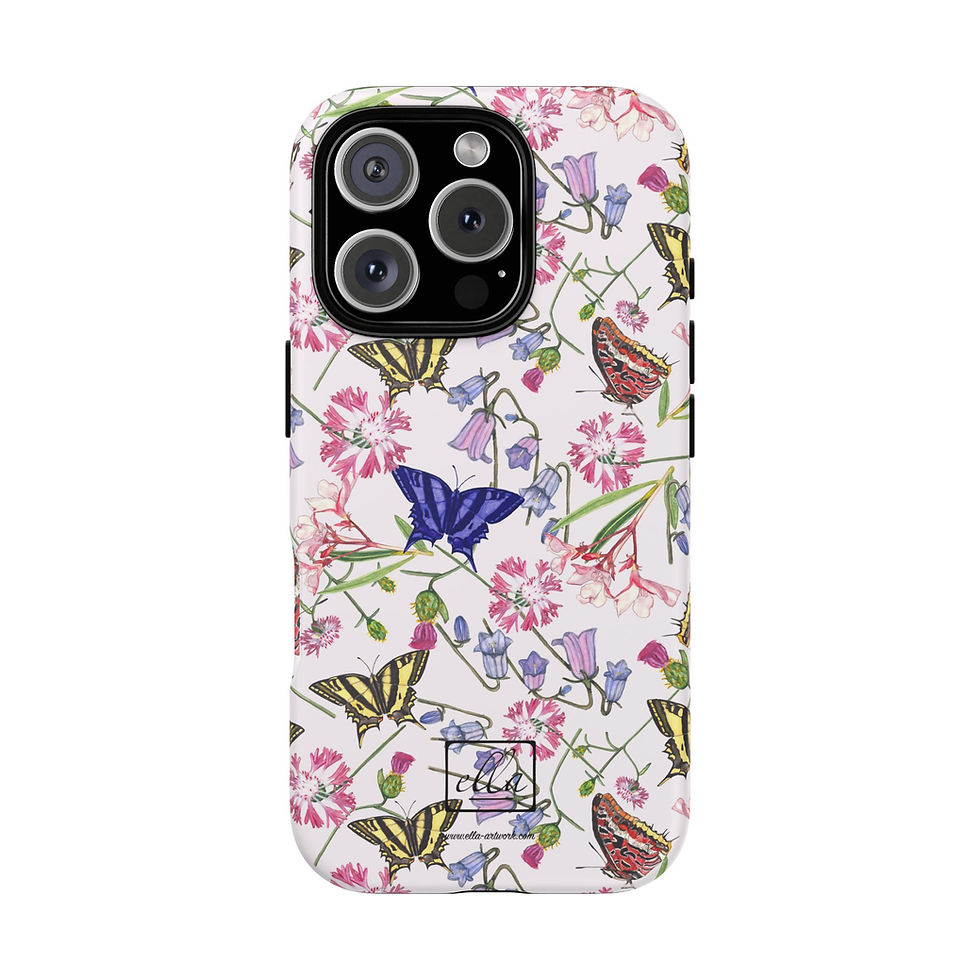 Thumbnail: Wildflower and Butterfly Pattern Phone Case