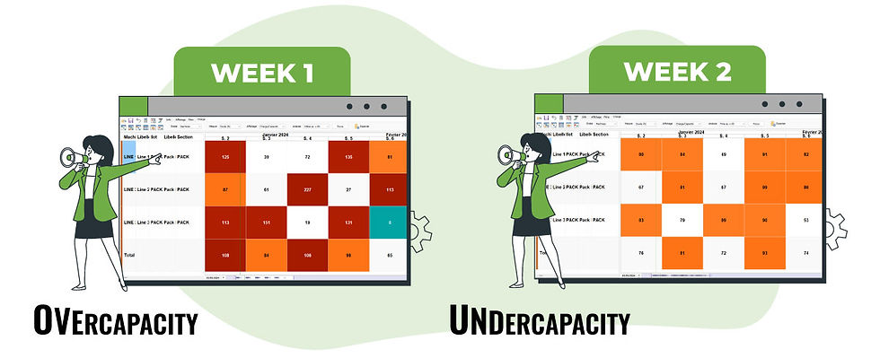 overcapacity and undercapacity