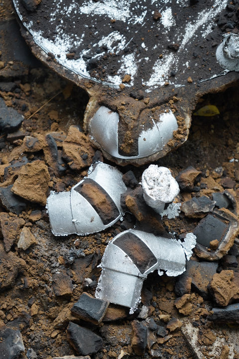 Hand pressing the orange button on a Raspberry Pi–powered Thought Catcher device, a screen-free AI voice capture tool designed to record late-night ideas and thoughts for automatic organization in Notion.