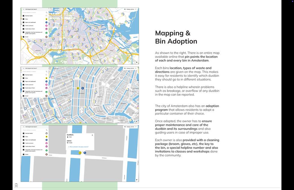 a page that says ' mapping & bin adoption ' on it