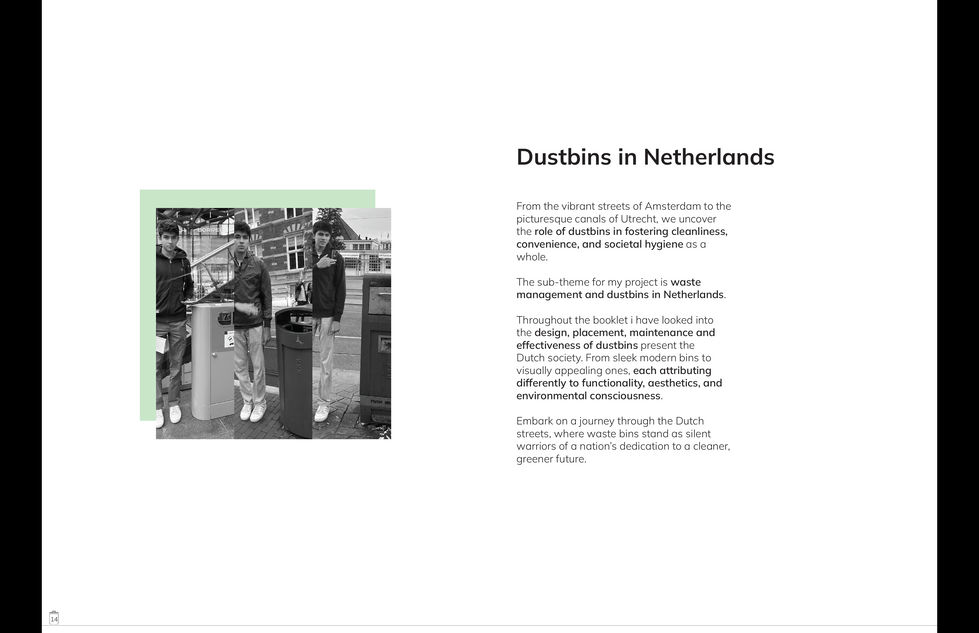 a page that says dustbins in netherlands on it