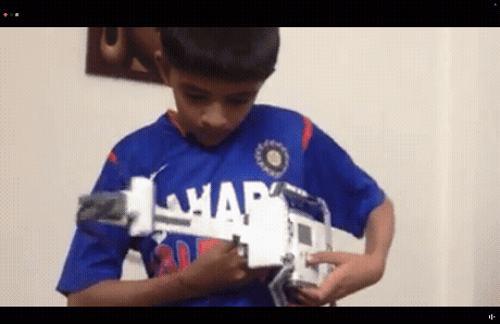 Child Ansh Gunjan Trivedi Playing Lego Guitar