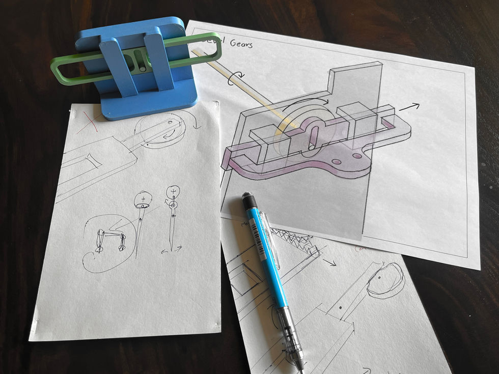 Sketching ideas and mechanisms. Scotch and Yolk