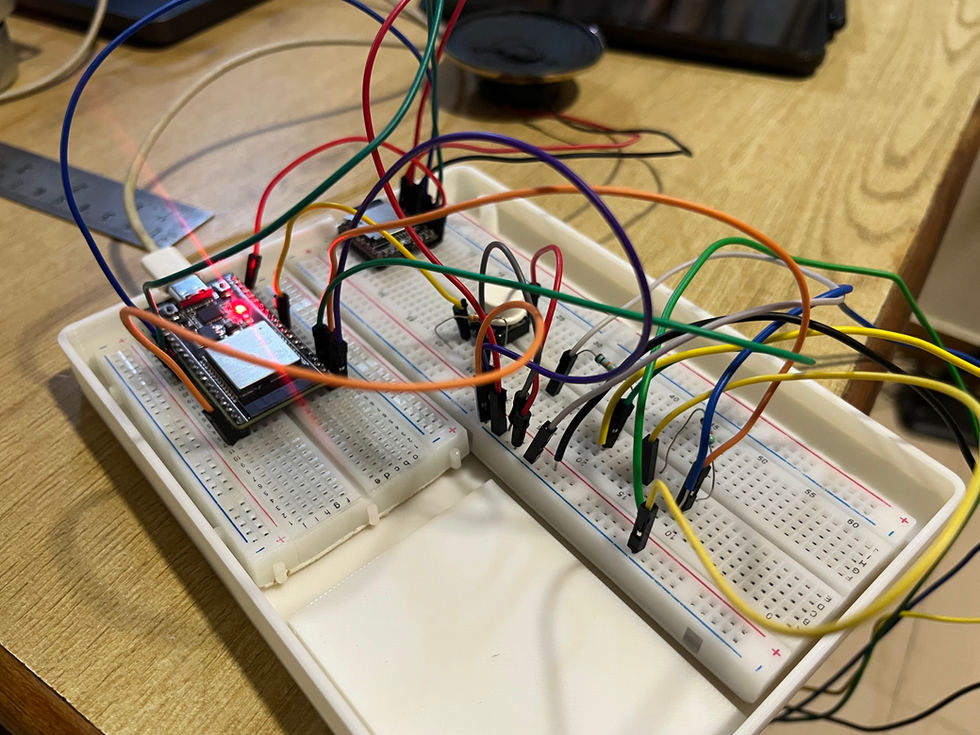 a bunch of wires are connected to a arduino board