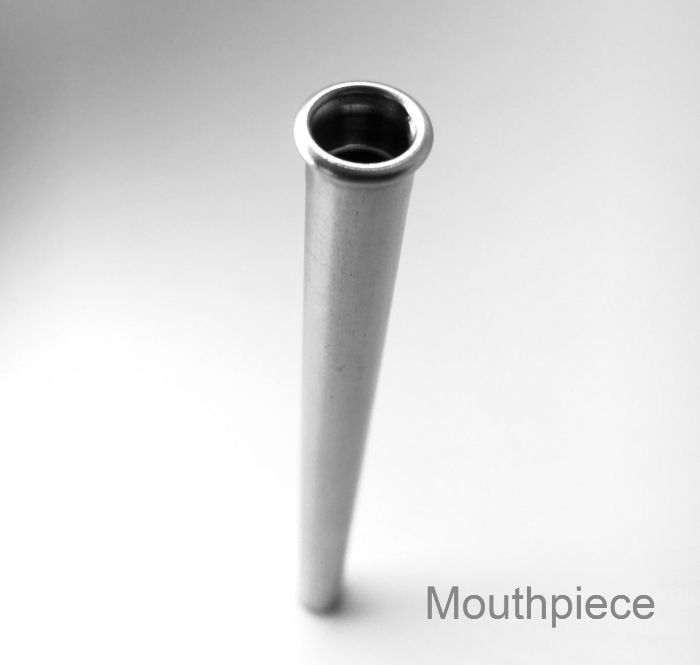 Thumbnail: Top view image of a stainless-steel straw mouthpiece
