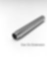 Side view extendable stainless-steel straw part on a white table