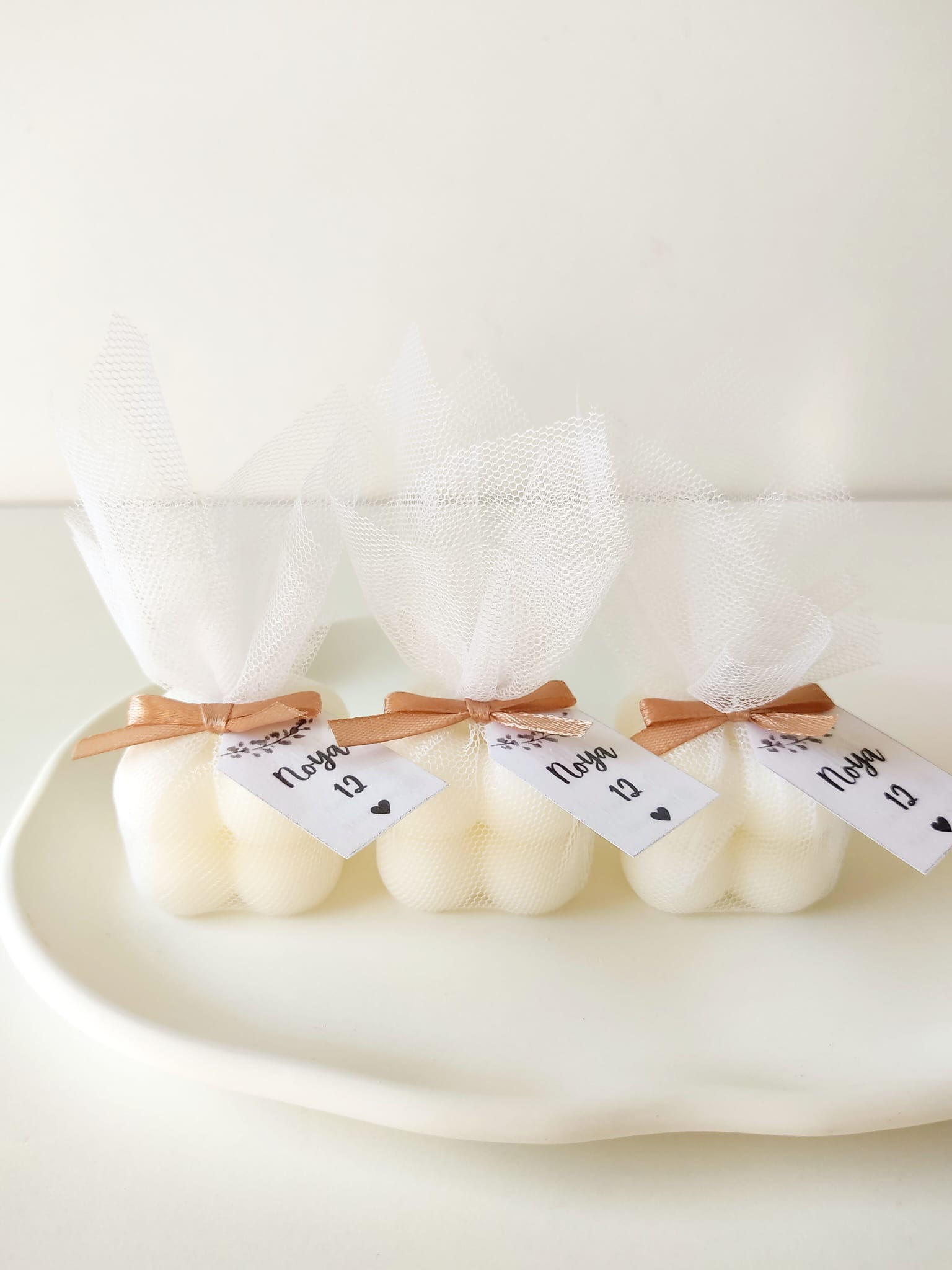 נר באבל קטן טול לבן