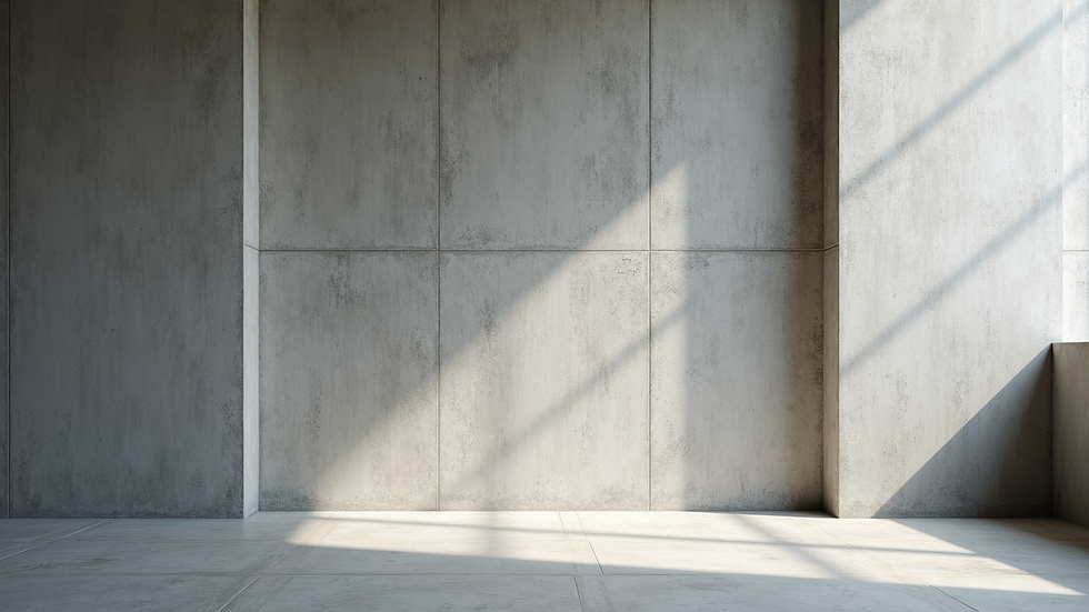 Close-up view of a reinforced concrete wall constructed with Uniblock