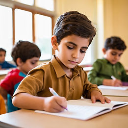 little boy writing farsi in school.jpg