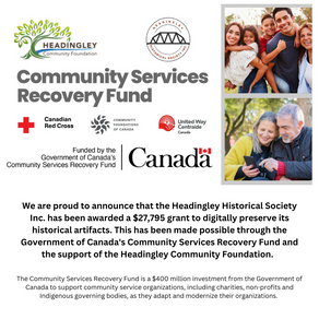 Headingley Historical Society gets funding for digitizing artifacts!