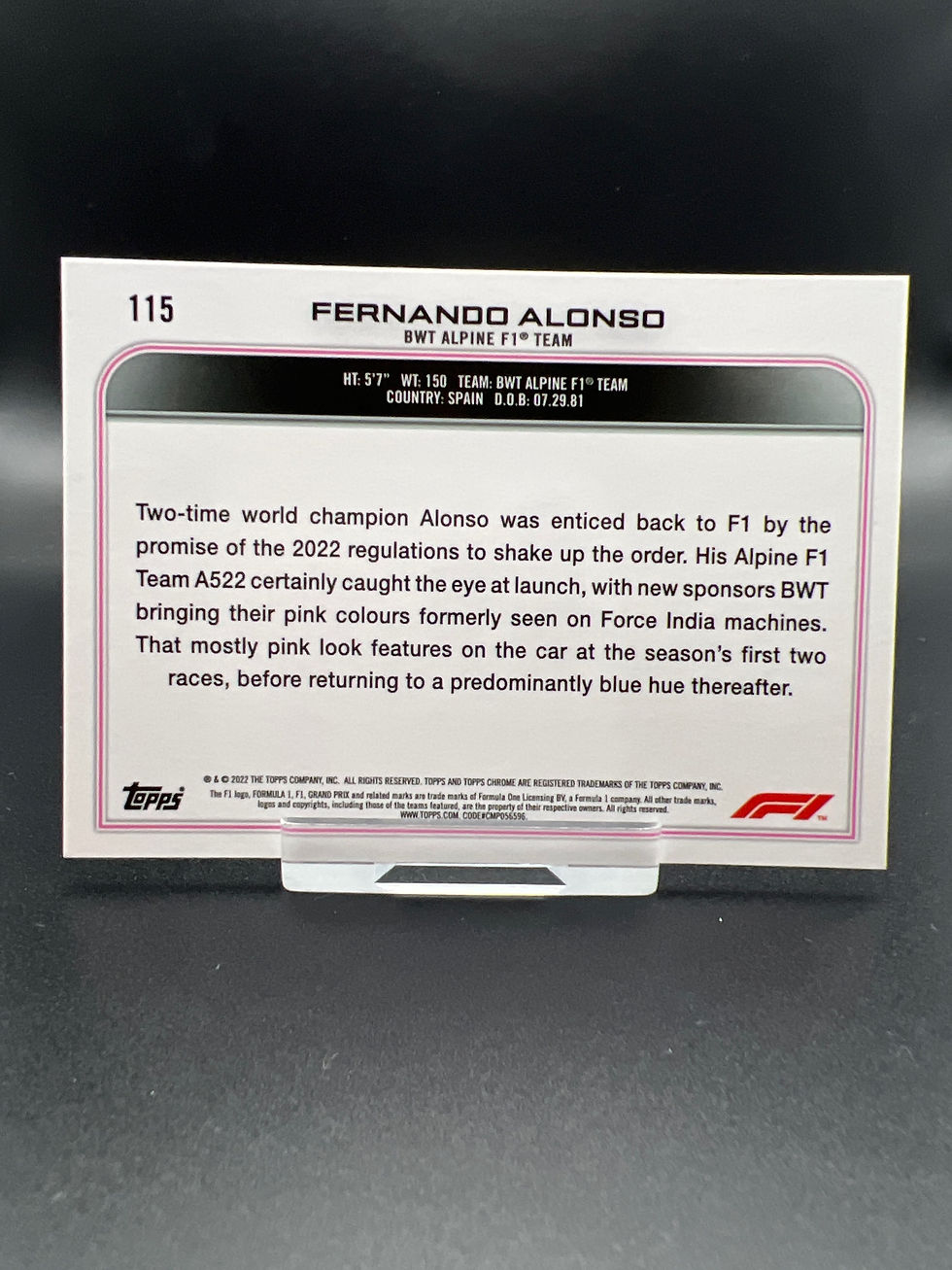 Miniatyrbild: Chrome 2022 Fernando Alonso #115