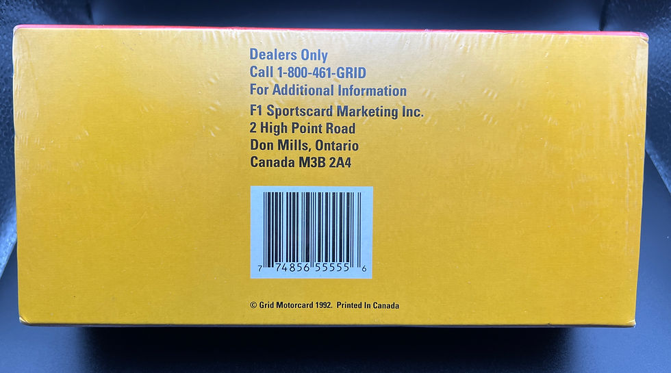 Thumbnail: Grid 1992 Formula 1 200 card set Sealed box 
