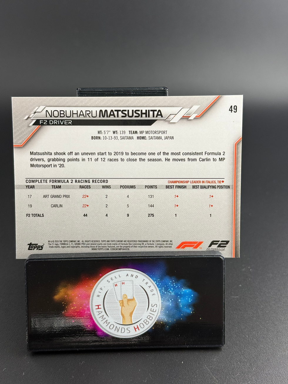 縮圖：Topps chrome 2020 nobuharu matsushita #49