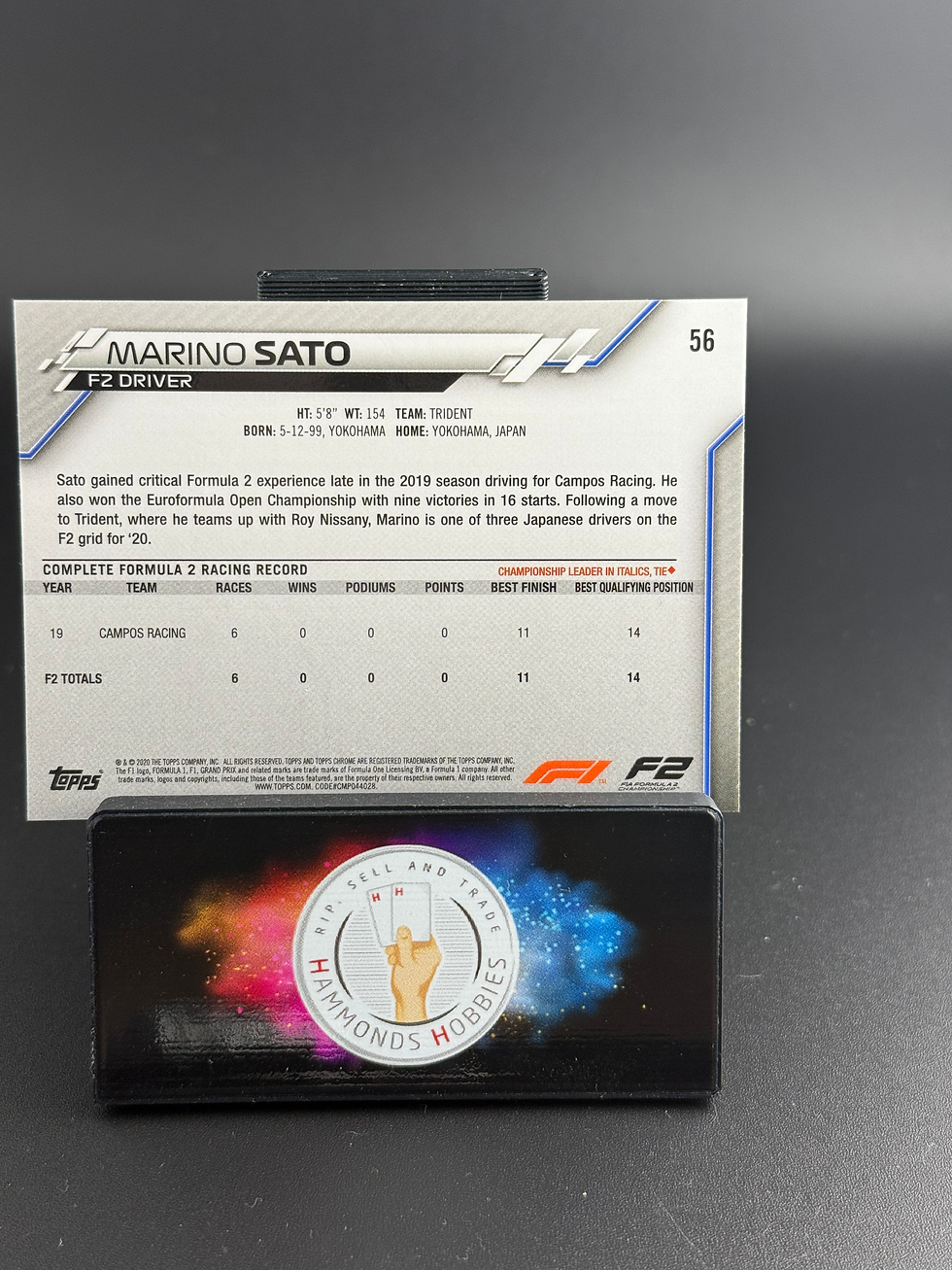 Miniatura: Topps chrome 2020 marino sato #56