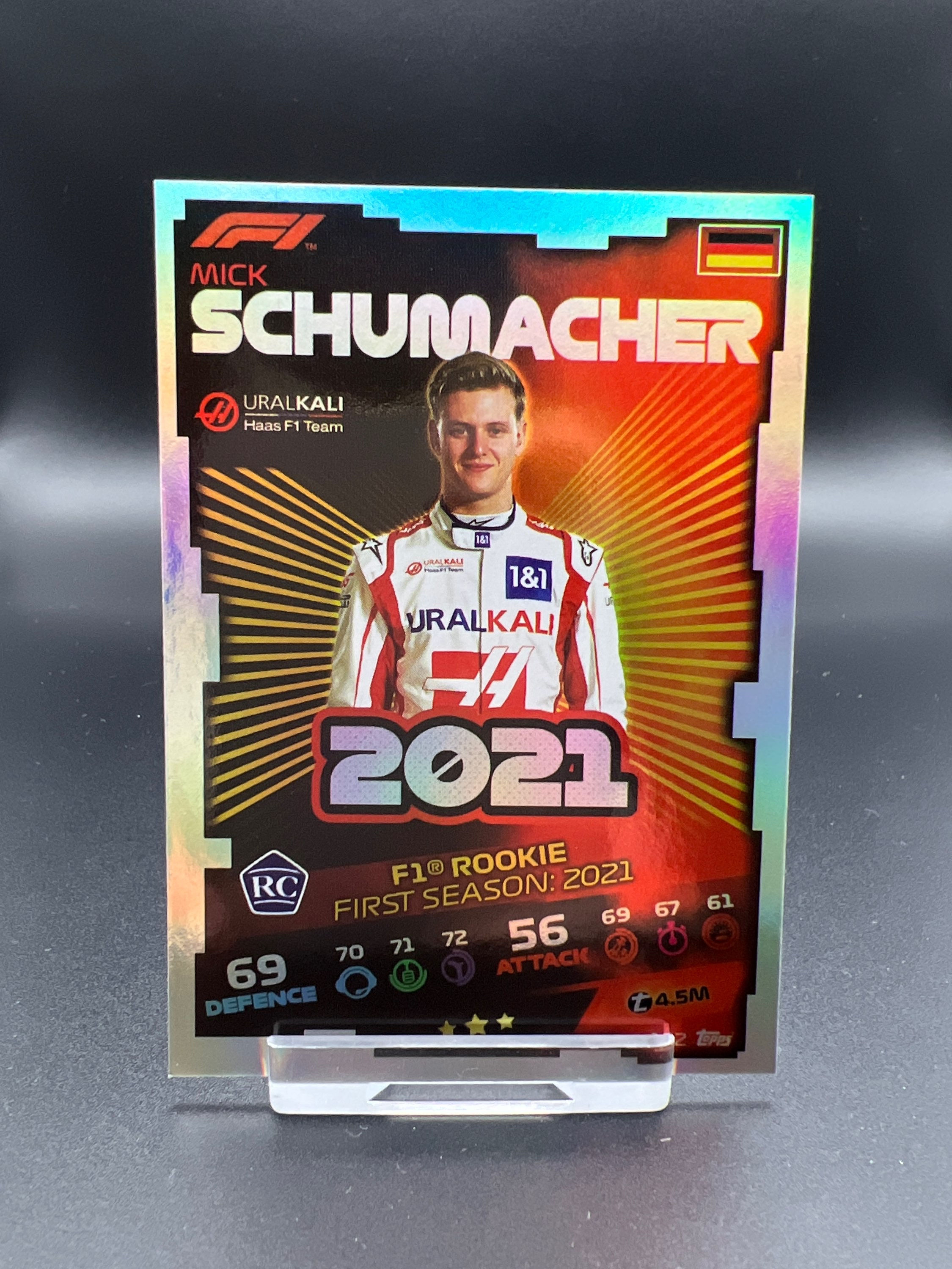 Turbo attax 2021 No.182 Mick Schumacher ROOKIE card Holo