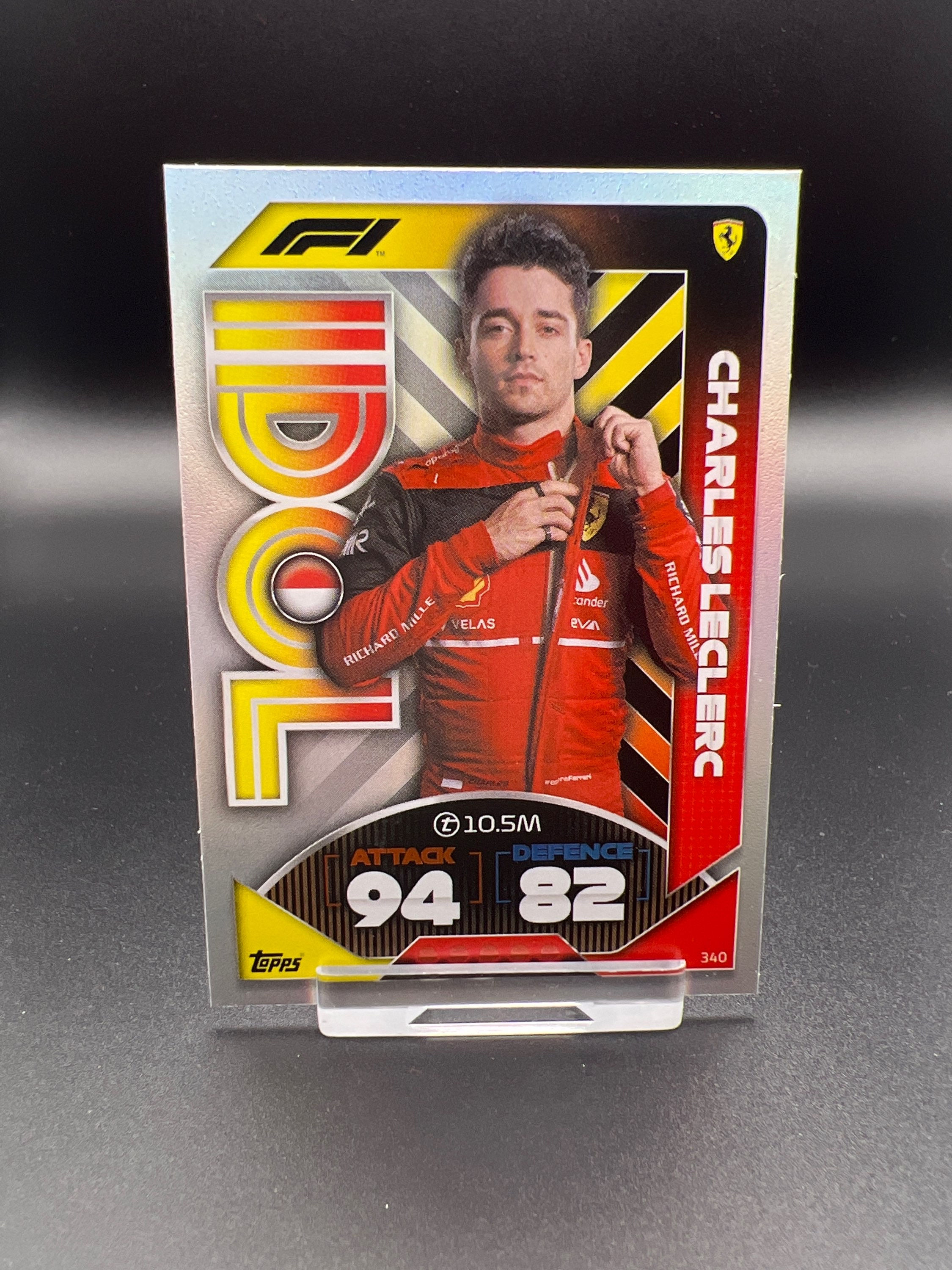 Turbo Attax 2022 No.340 Charles Leclerc Idol (Rainbow Foil)