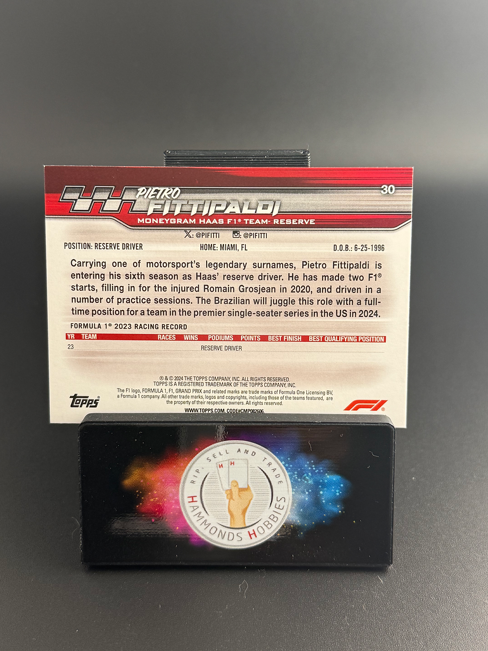 Miniatura: Topps F1 Paddock pass 2024 Pietro fittipaldi #30