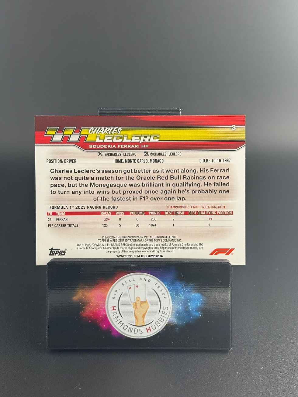 縮圖：Topps F1 Paddock pass  2024 Charles Leclerc #3