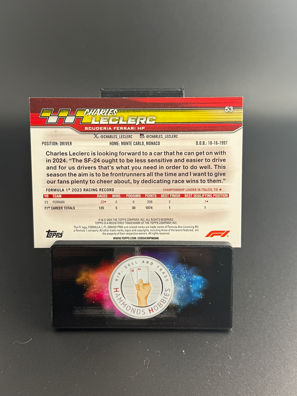 Miniatura: Topps F1 Paddock pass 2024 Charles Leclerc  #53