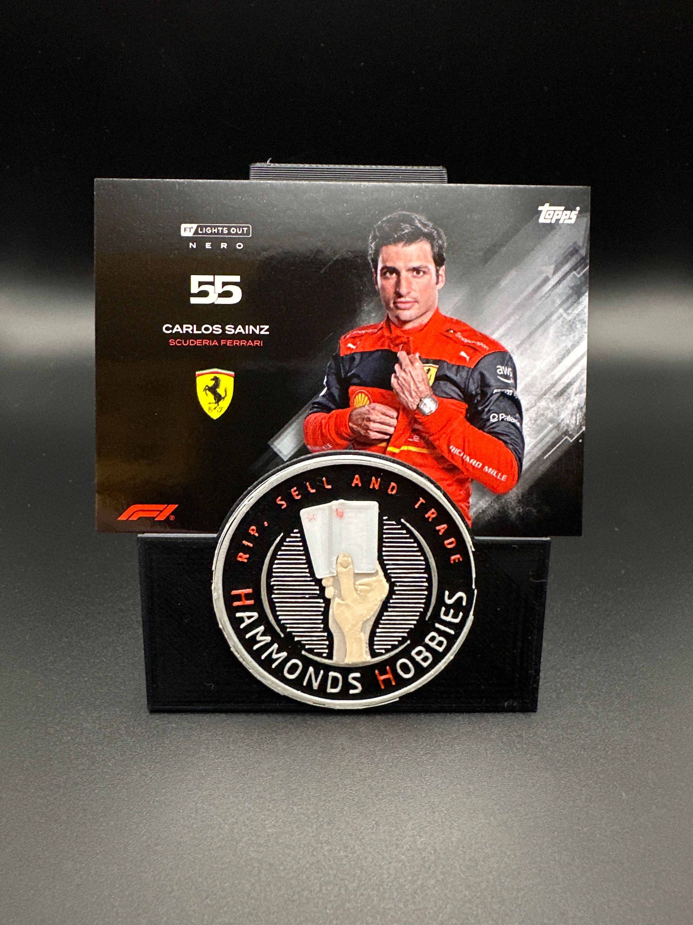 F1 Lights Out Carlos Sainz Nero Card