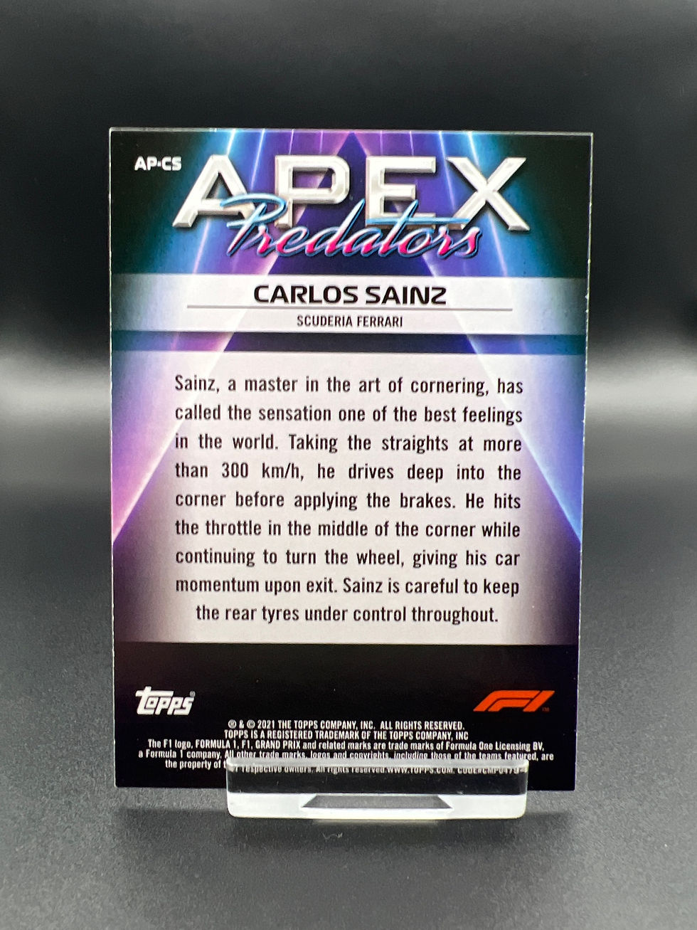 Миниатюра: F1 Flagship 2021 AP-CS Carlos Sainz Apex Predator Insert 