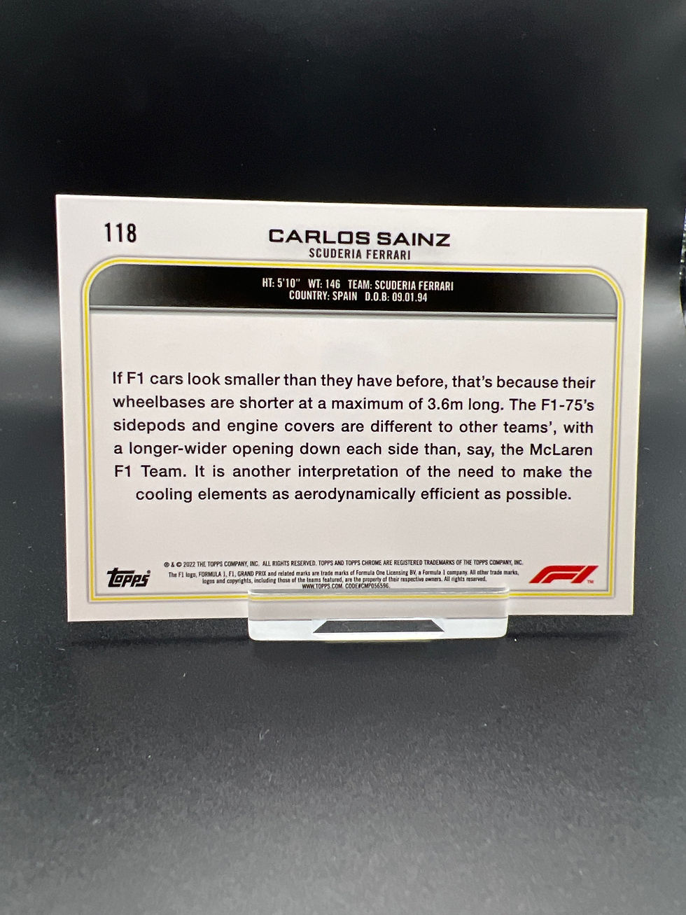 Thumbnail: Chrome 2022 Carlos Sainz #118