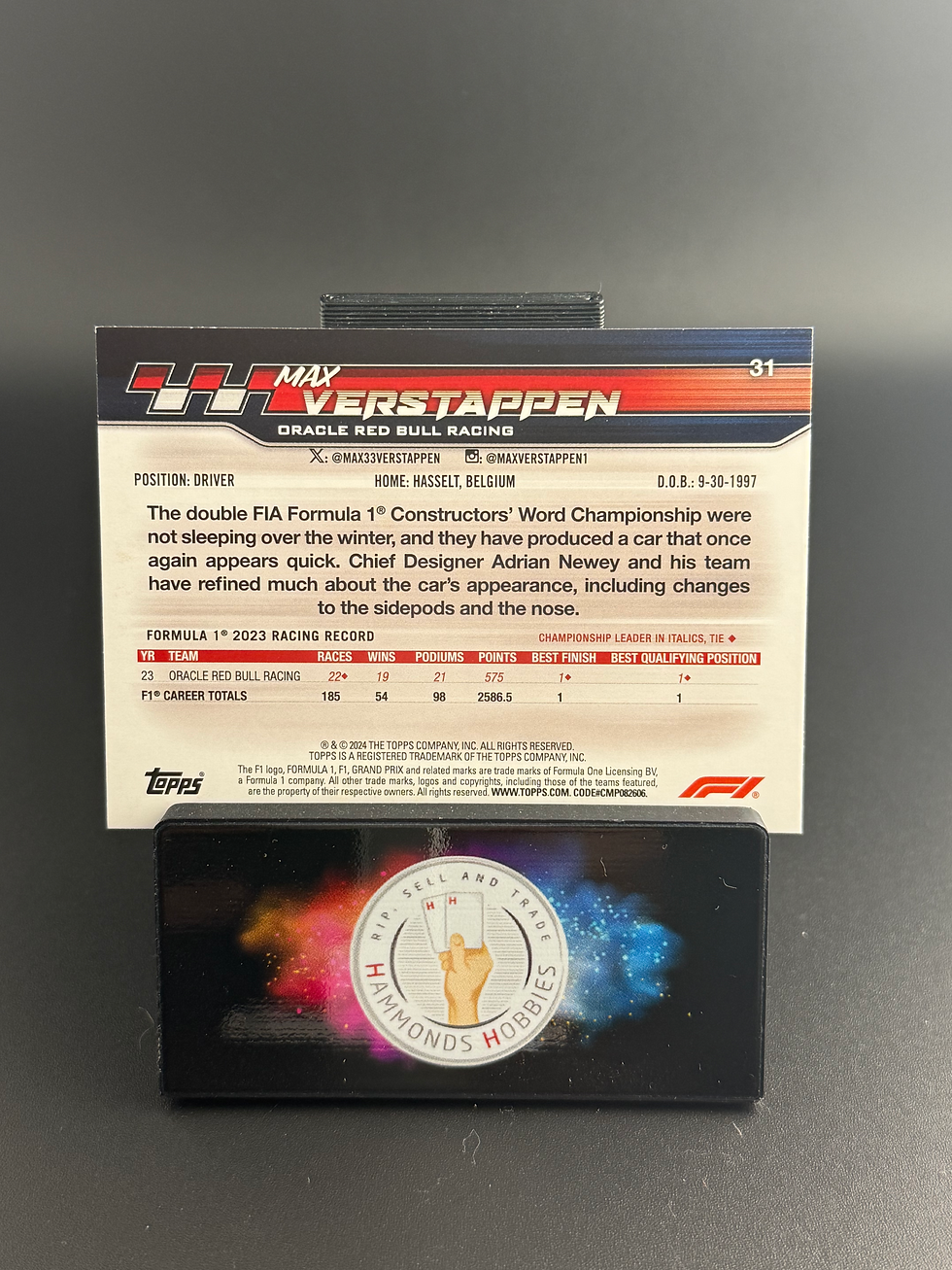 Miniaturbild: Topps F1 Paddock pass 2024 Max verstappen #31