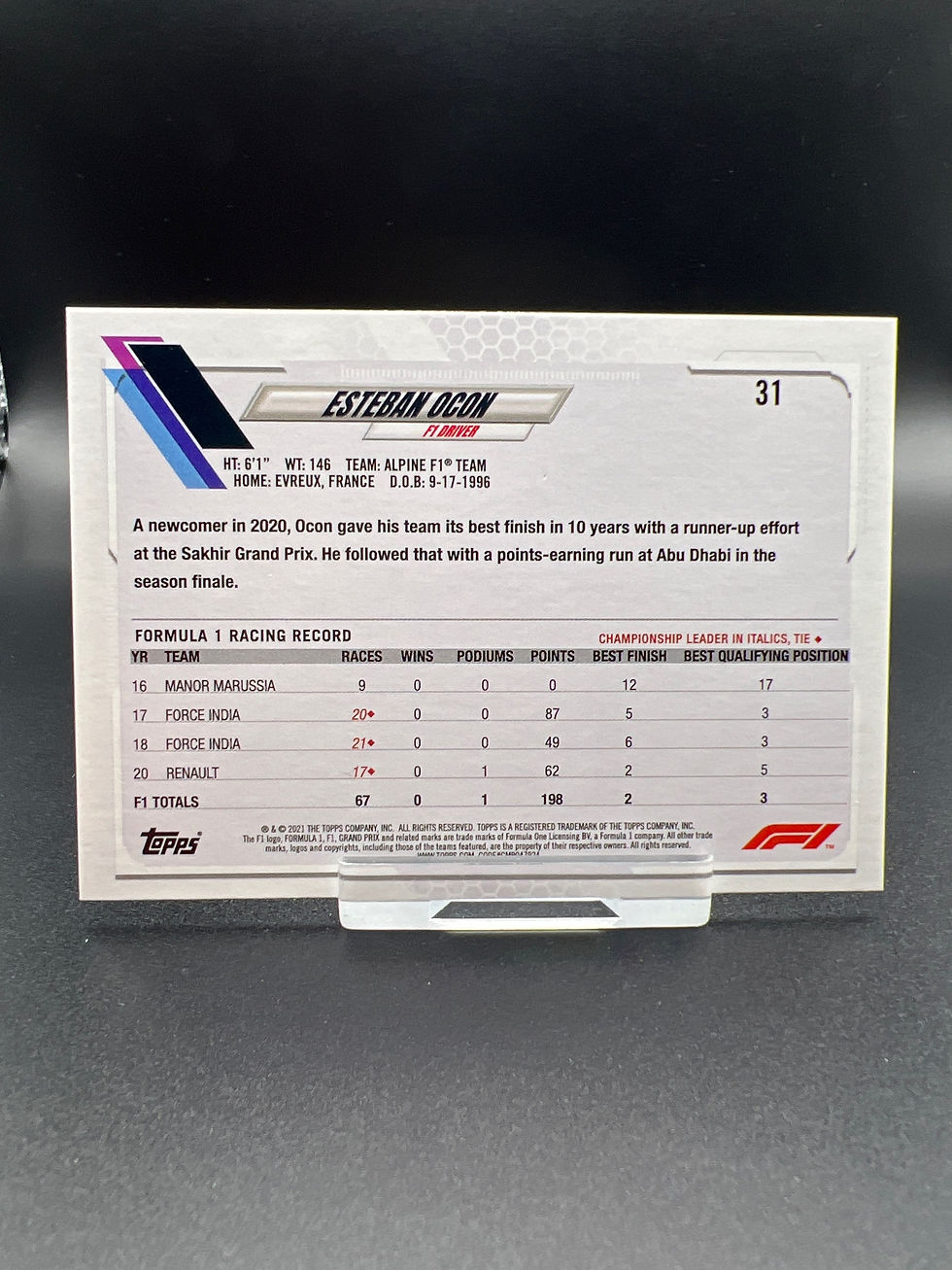 Miniature : F1 Flagship 2021 No.31 Esteban Ocon