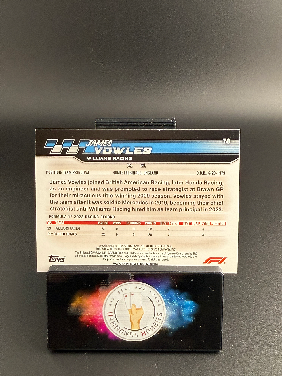 Miniatura: Topps F1 Paddock pass 2024 James vowles #78
