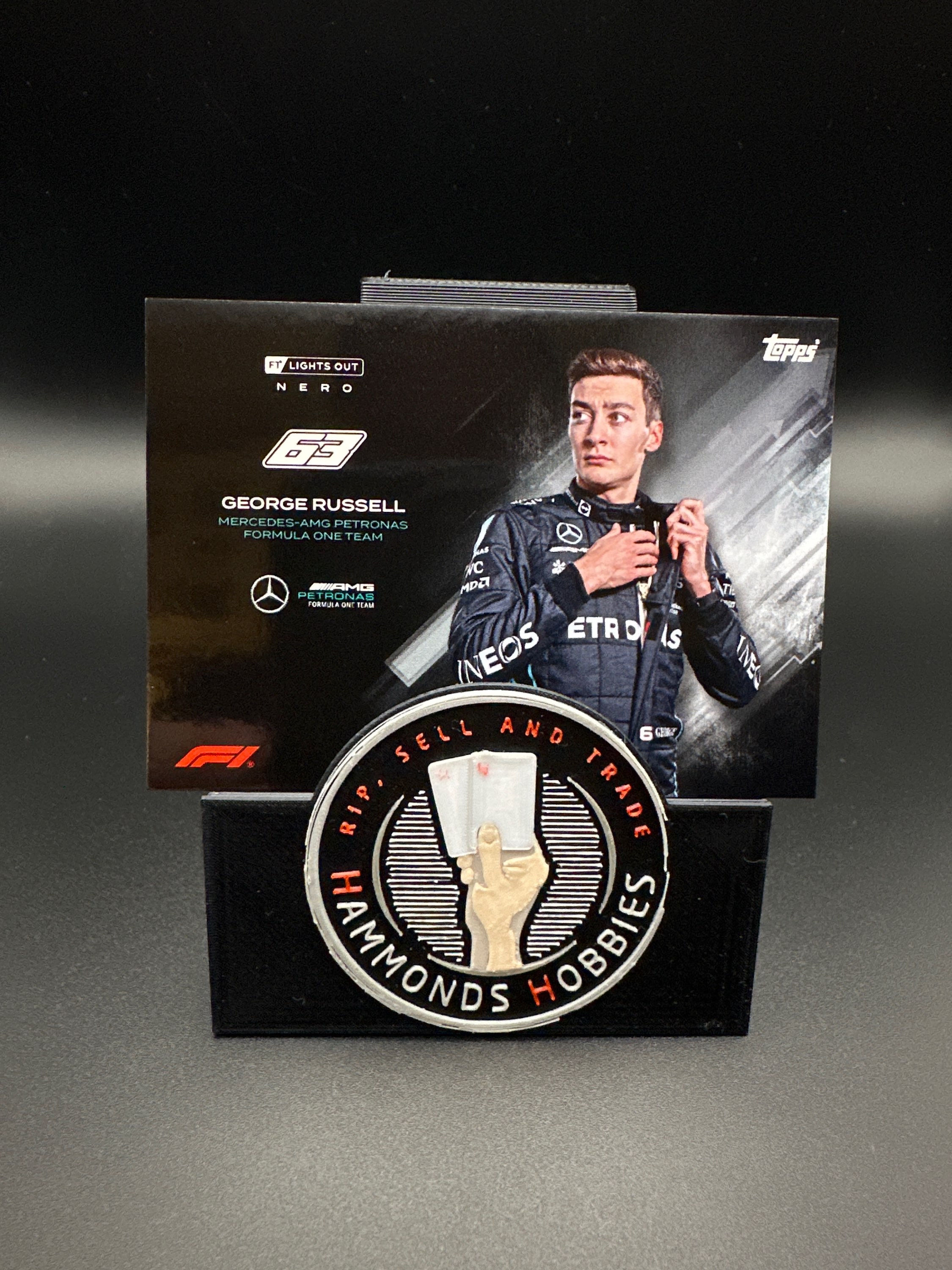 F1 Lights Out George Russell Nero Card