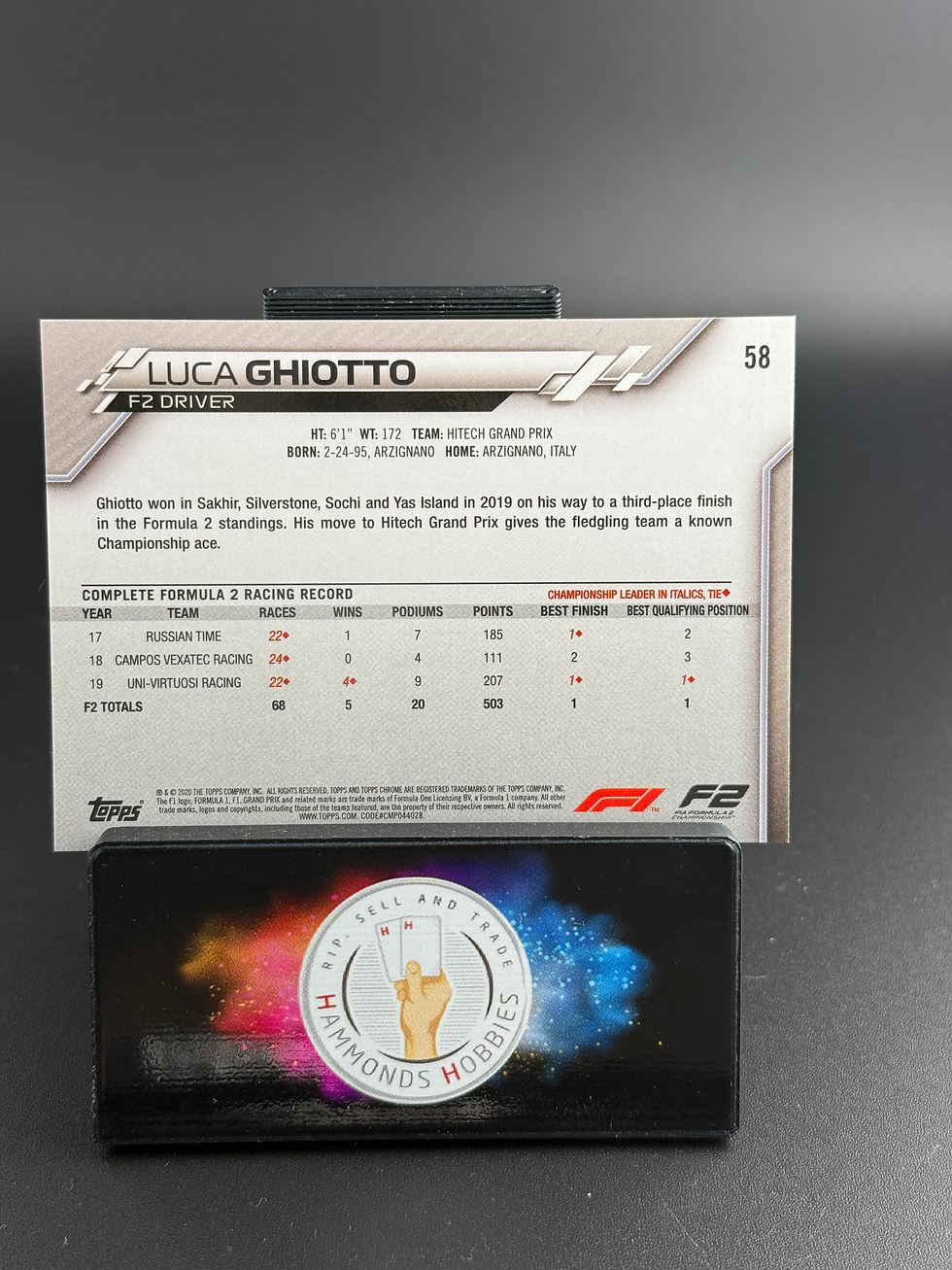 縮圖：Topps chrome 2020 luca ghiotto #58