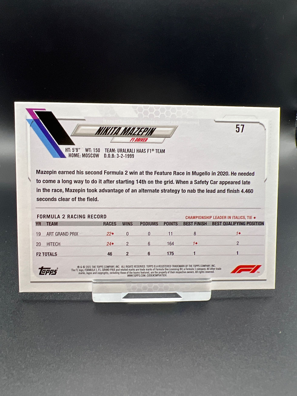 Miniature : F1 Flagship 2021 No.57 Nikita Mazepin 