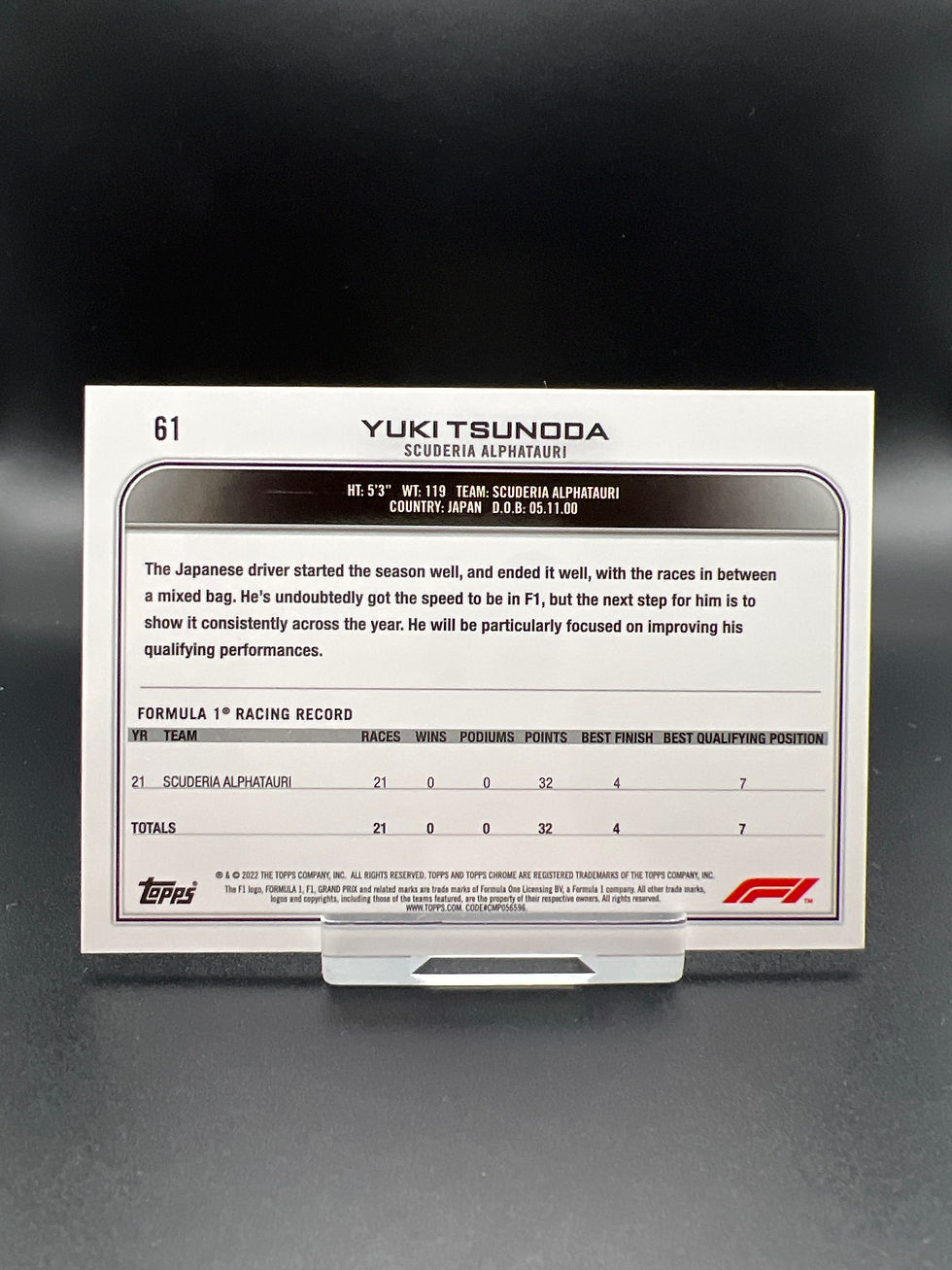 Miniaturbild: Chrome 2022 Yuki Tsunoda #61