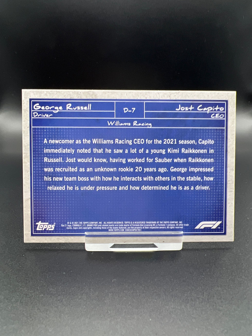 Miniatura: F1 Flagship 2021 D-7 George Russell Debrief Insert 