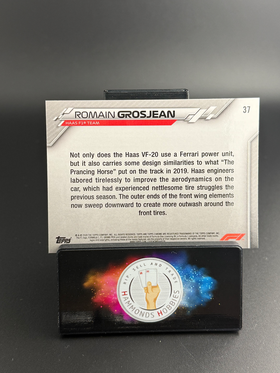 Miniatura: Topps chrome 2020 romain grosjean #37