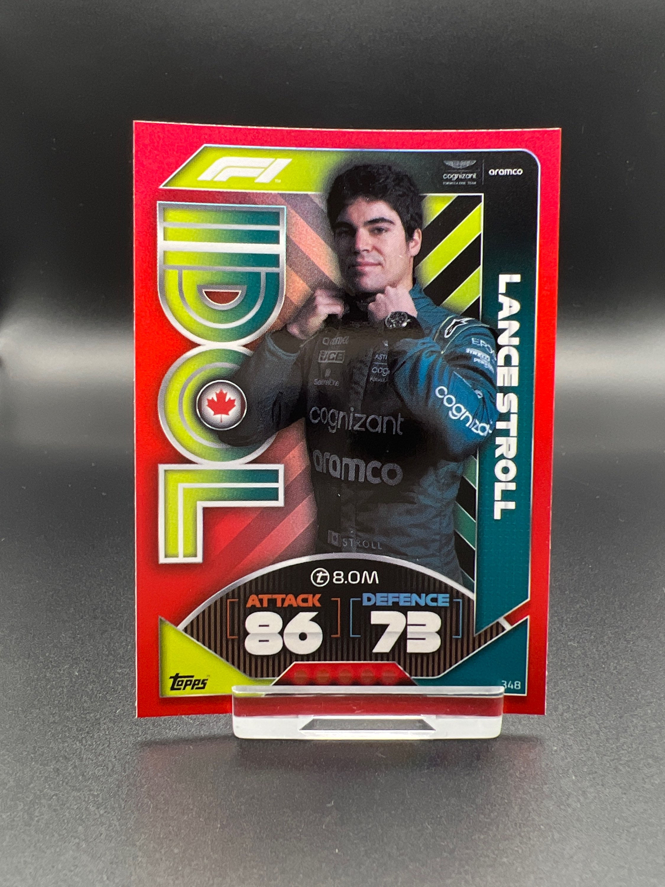 Turbo Attax 2022 No.348 RED Parallel Lance Stroll 