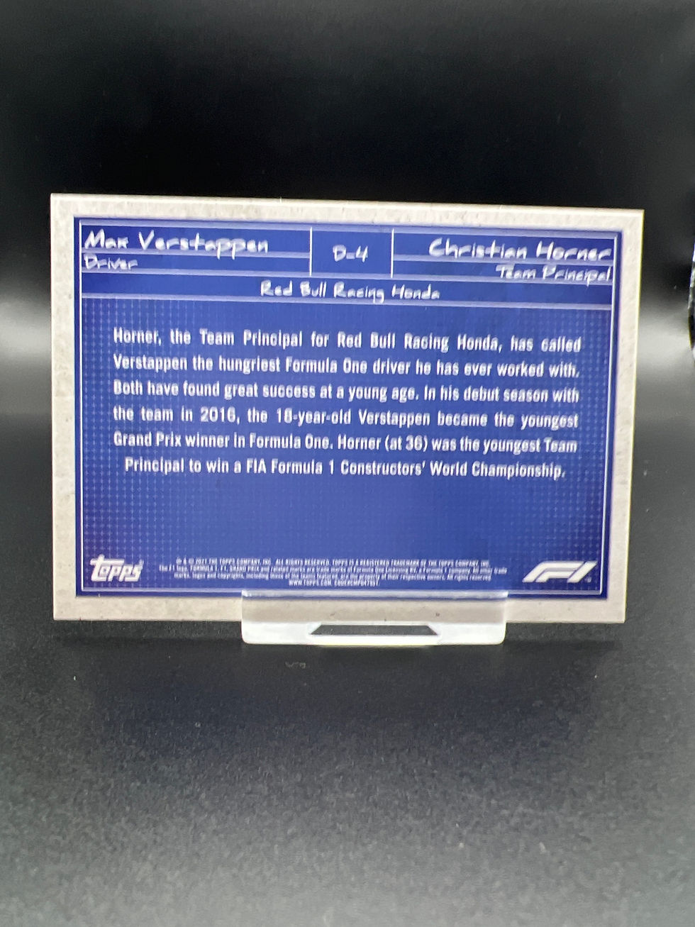 Miniatura: F1 Flagship 2021 D-4 Max Verstappen Debrief Insert 