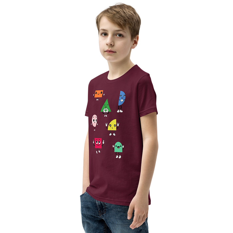 Thumbnail: Geometric Shape Characters - Youth Short Sleeve T-Shirt
