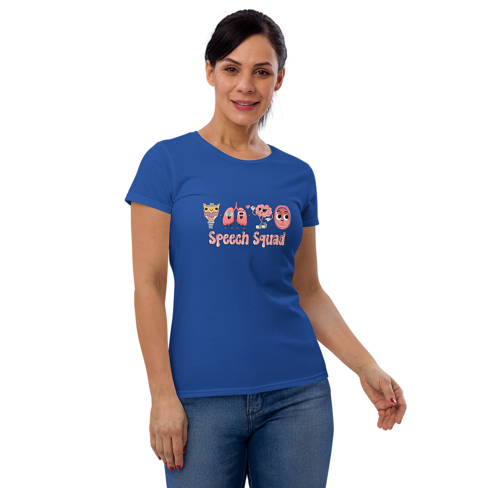 Thumbnail: Speech Squad (brain, lungs, mouth, larynx) | Women’s SLP tshirt