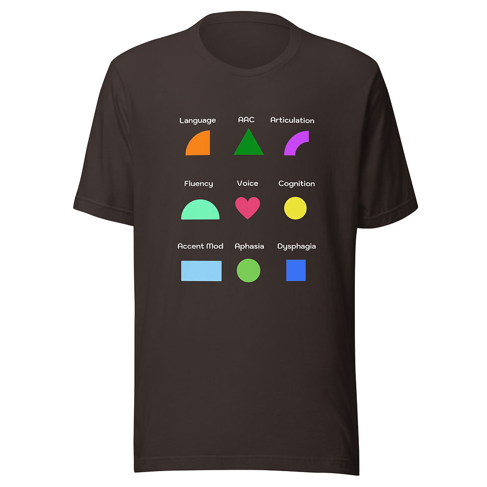 Thumbnail: Geometric Shapes SLP Scope of Practice unisex shirt